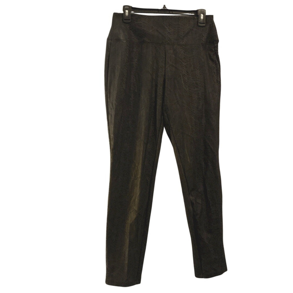 apt 9 tummy control pants snakeskin print black leggings Size M